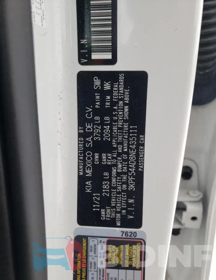 3KPF54AD8NE435111 Photo# 13
