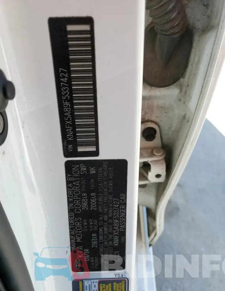 KNAFX5A89F5337427 Photo# 12