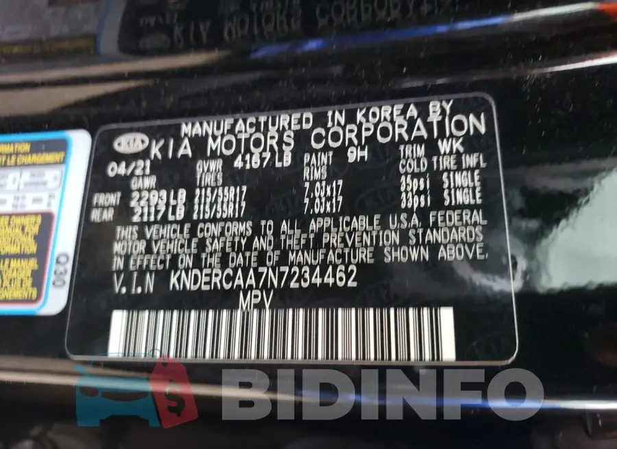KNDERCAA7N7234462 Photo# 14