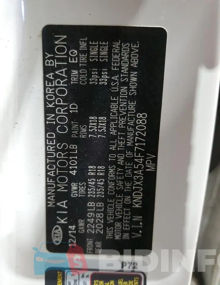 KNDJX3A54F7172088 Photo# 14