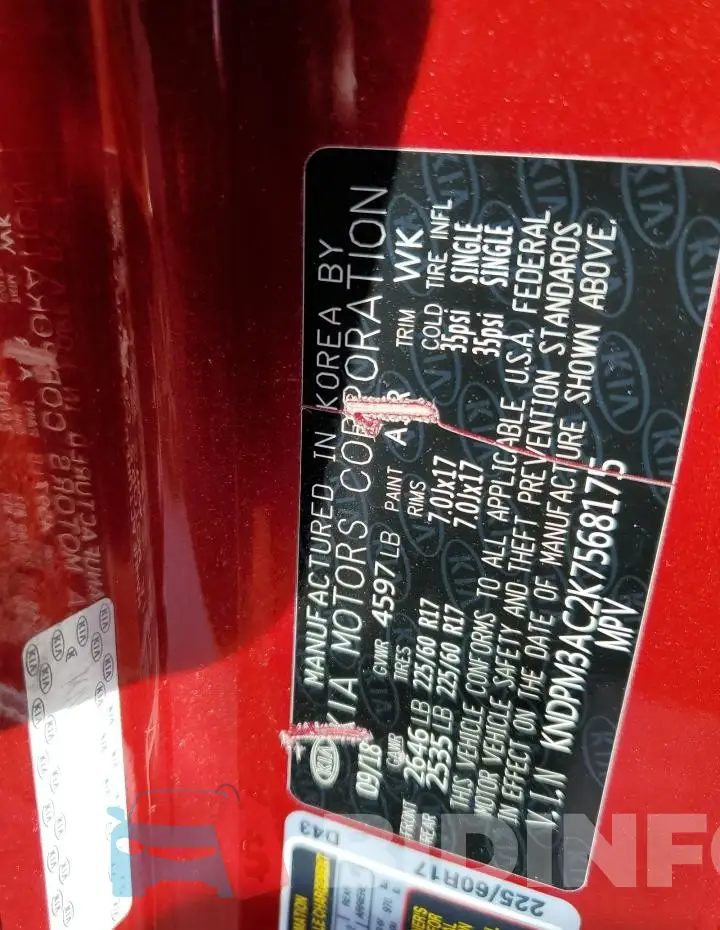KNDPM3AC2K7568175 Photo# 12