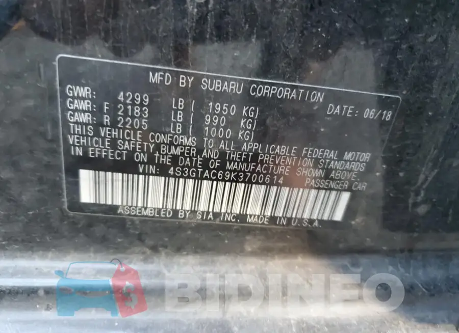 4S3GTAC69K3700614 Photo# 12