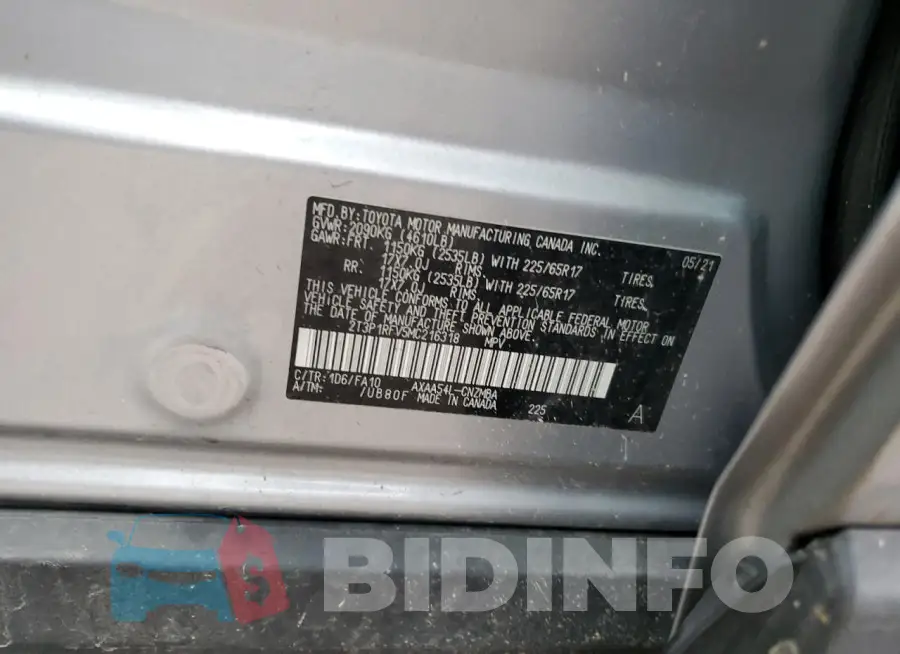 2T3P1RFV5MC216318 Photo# 12