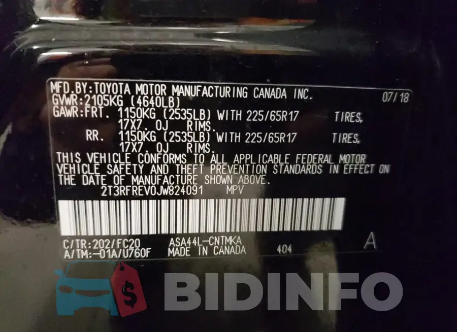2T3RFREV0JW824091 Photo# 13