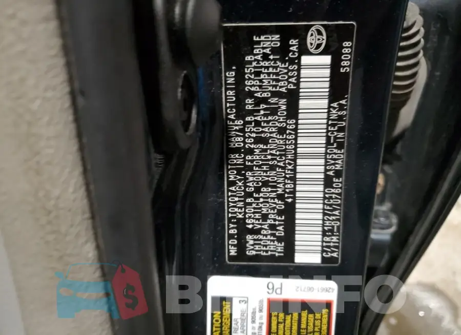 4T1BF1FK7HU656766 Photo# 12