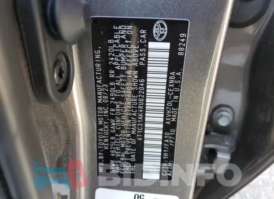 4T1C31AK4RU622046 Photo# 13