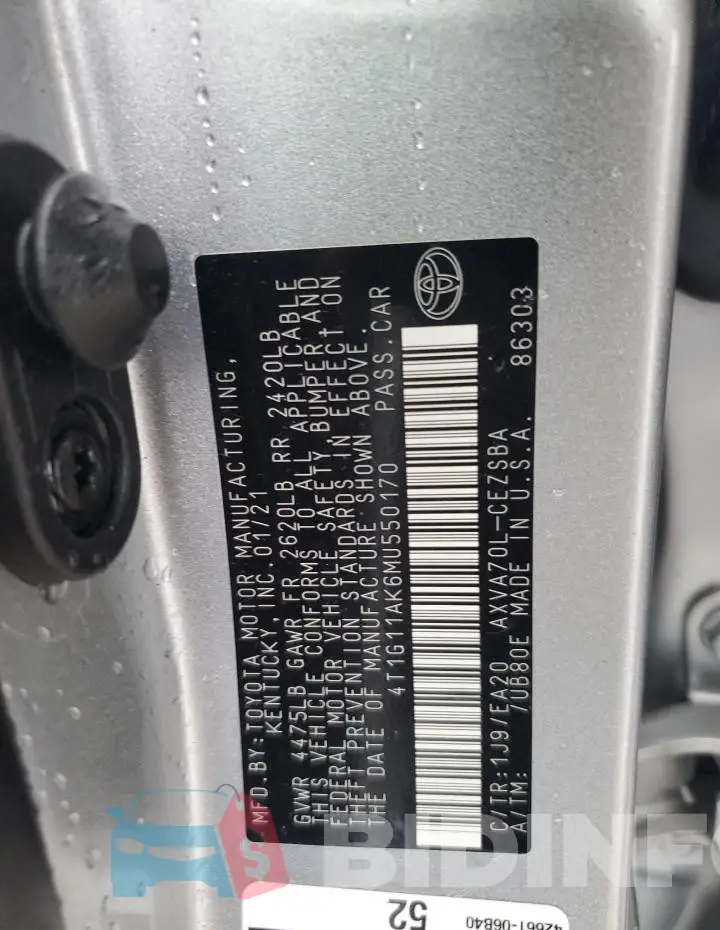 4T1G11AK6MU550170 Photo# 12