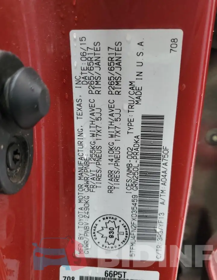 5TFMU4FN2FX035459 Photo# 13