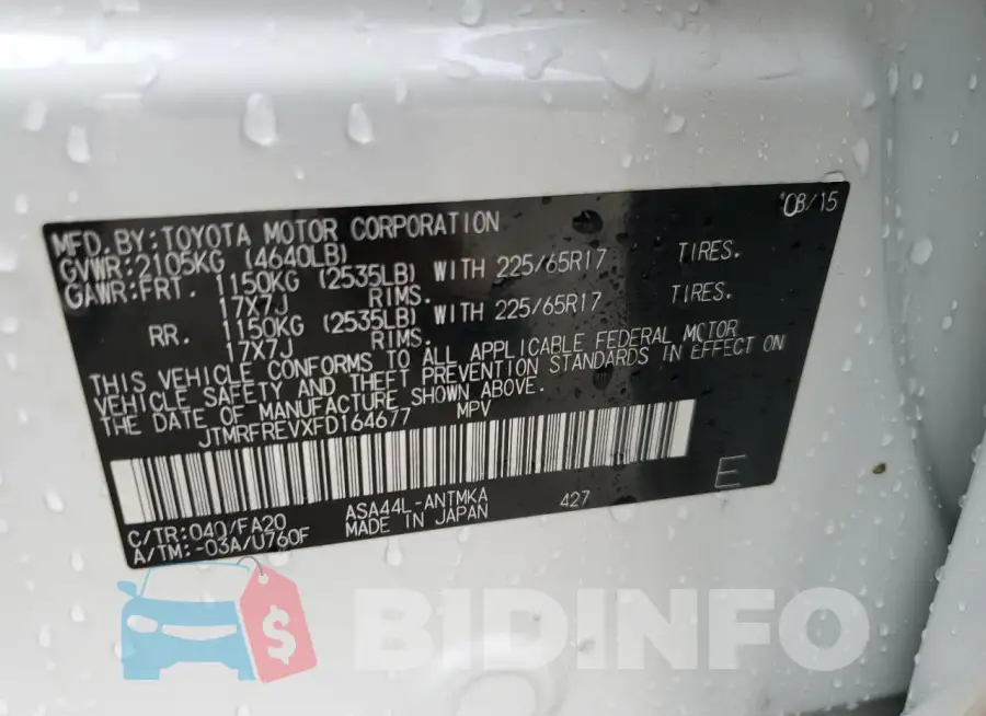 JTMRFREVXFD164677 Photo# 13
