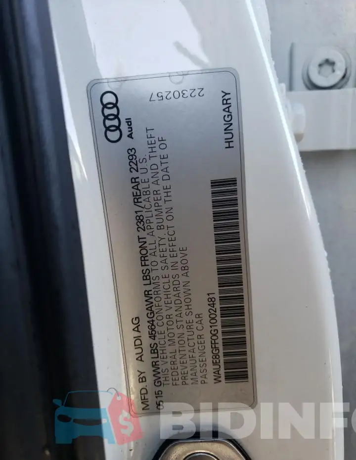 WAUE8GFF0G1002481 Photo# 12
