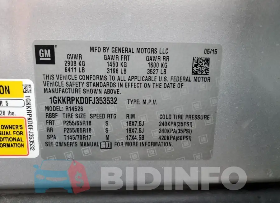 1GKKRPKD0FJ353532 Photo# 12