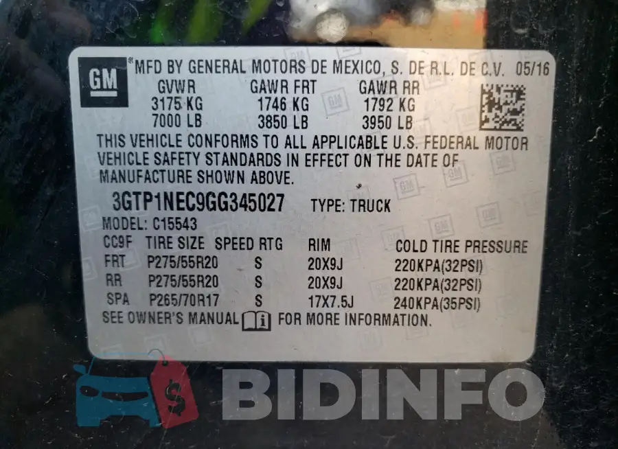 3GTP1NEC9GG345027 Photo# 13