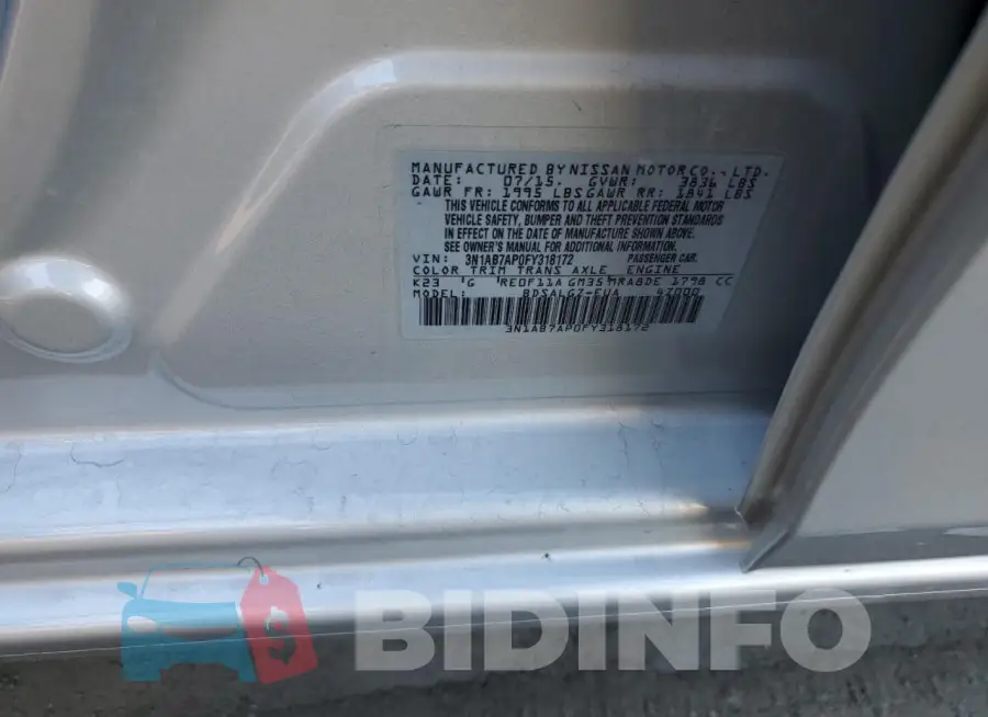 3N1AB7AP0FY318172 Photo# 12