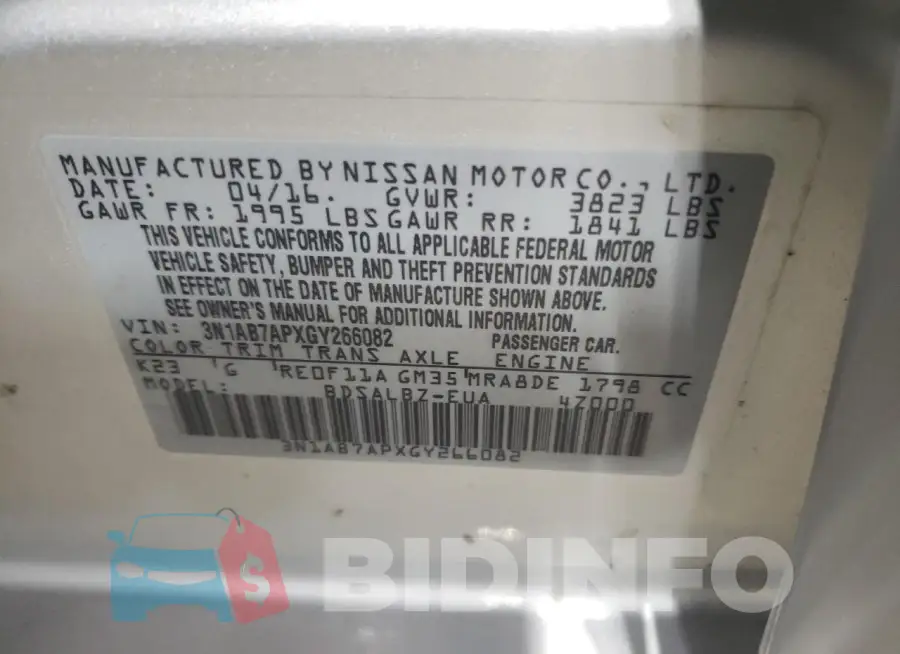3N1AB7APXGY266082 Photo# 12