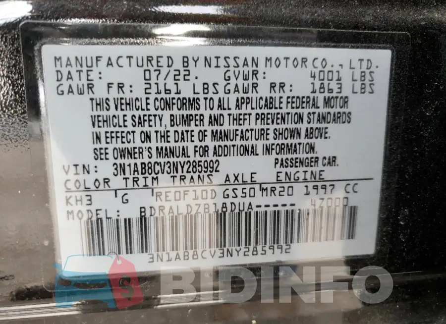 3N1AB8CV3NY285992 Photo# 12