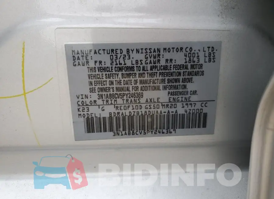3N1AB8CV5PY246369 Photo# 12