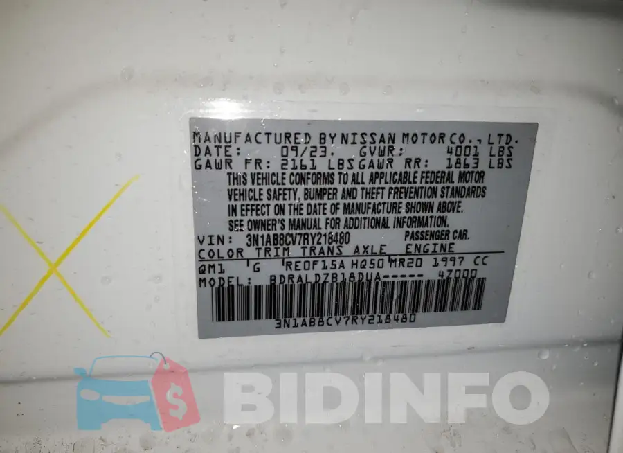 3N1AB8CV7RY218480 Photo# 13