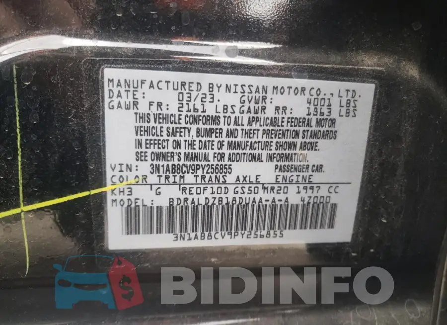 3N1AB8CV9PY256855 Photo# 12