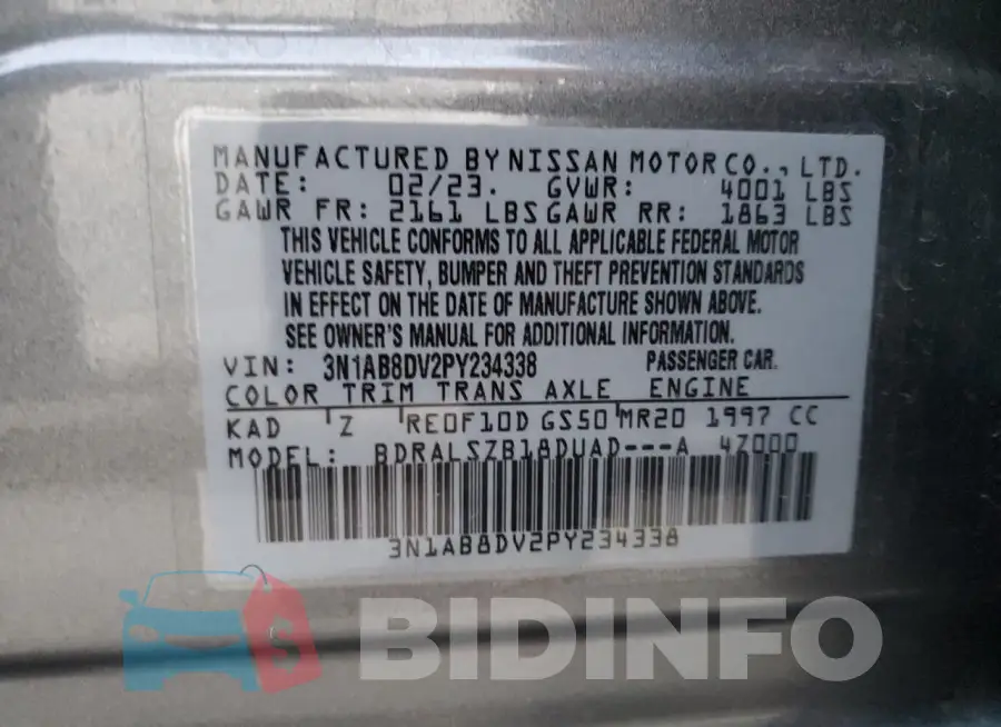 3N1AB8DV2PY234338 Photo# 13