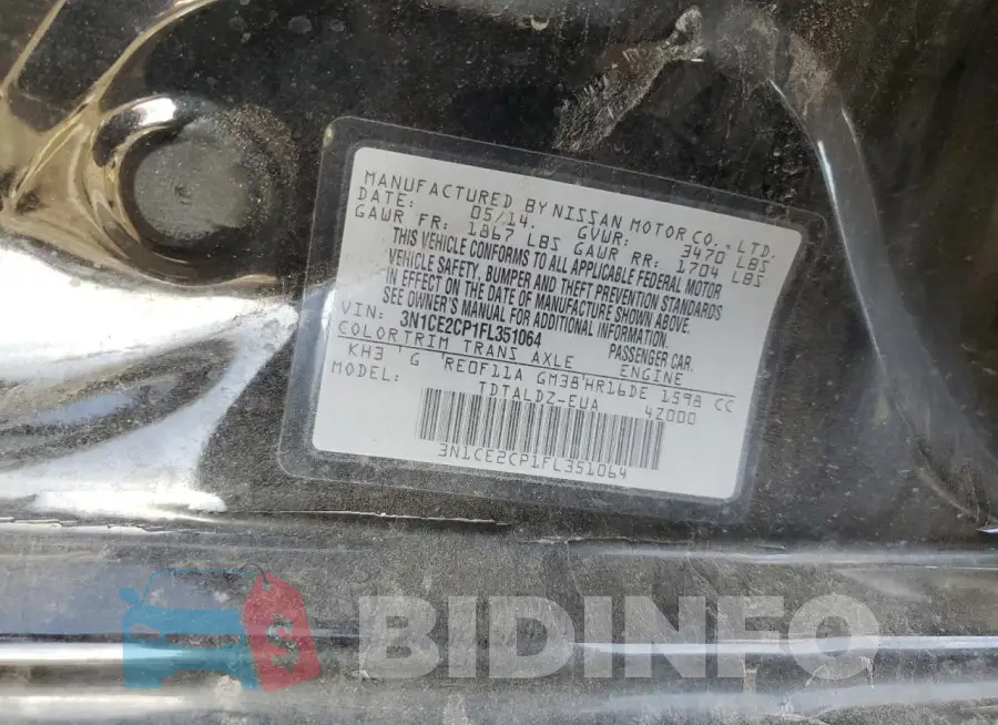 3N1CE2CP1FL351064 Photo# 12