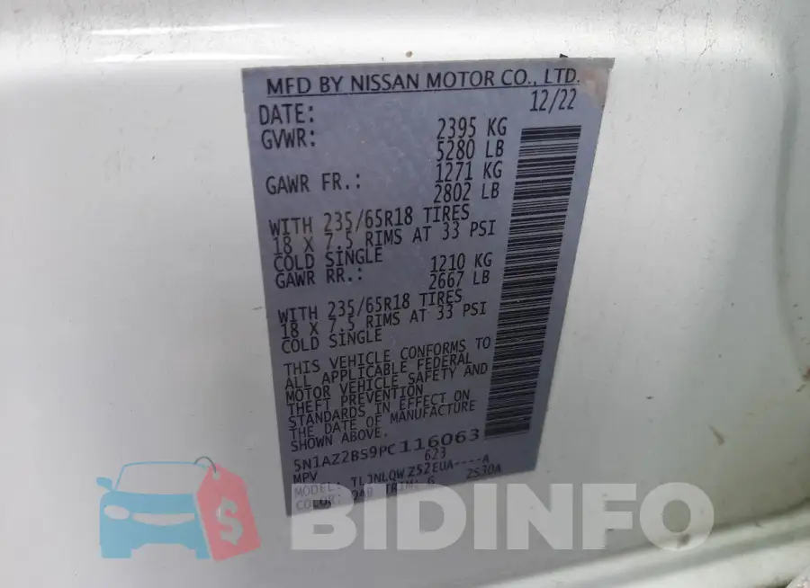 5N1AZ2BS9PC116063 Photo# 12