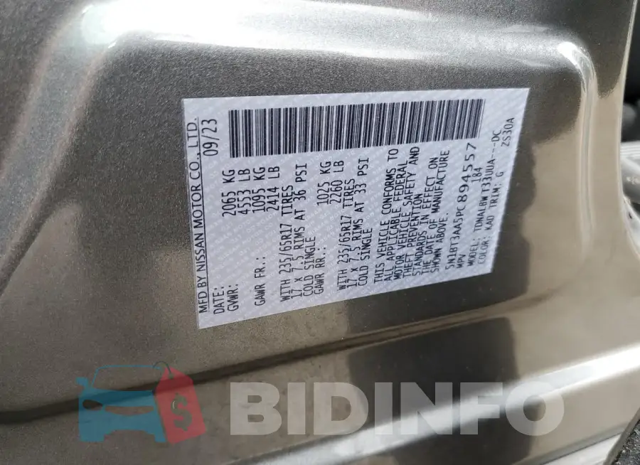 5N1BT3AA5PC894557 Photo# 13
