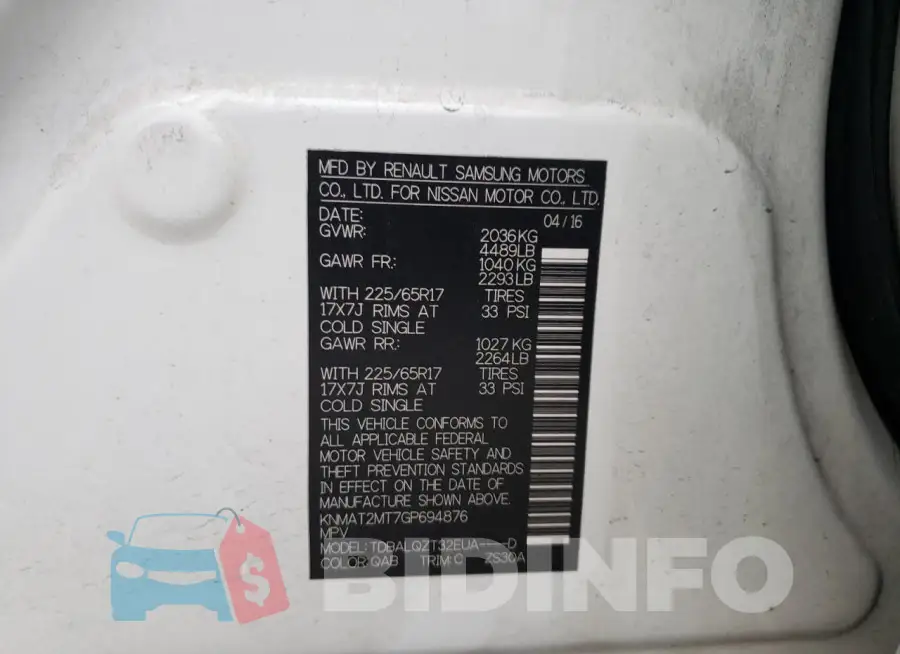 KNMAT2MT7GP694876 Photo# 14