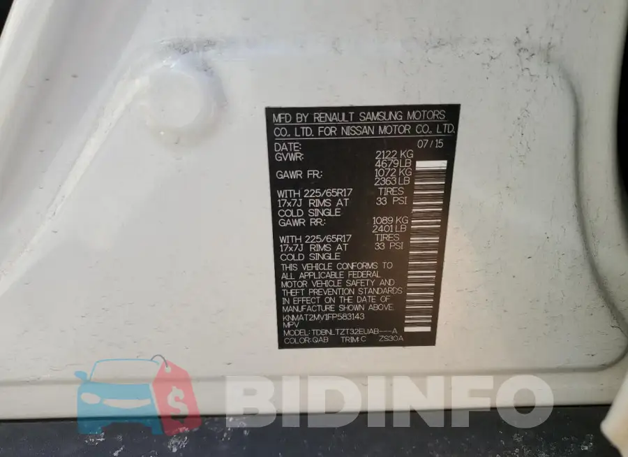 KNMAT2MV1FP583143 Photo# 12