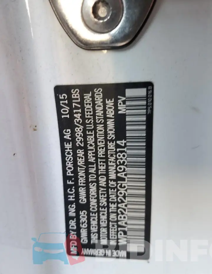 WP1AB2A29GLA93814 Photo# 12