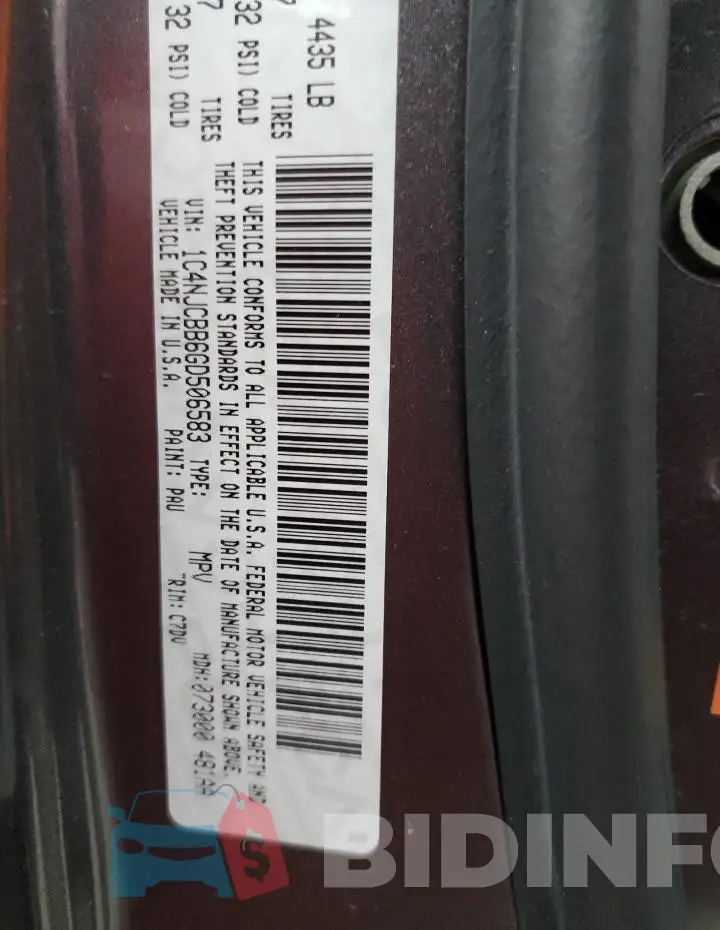 1C4NJCBB6GD506583 Photo# 14