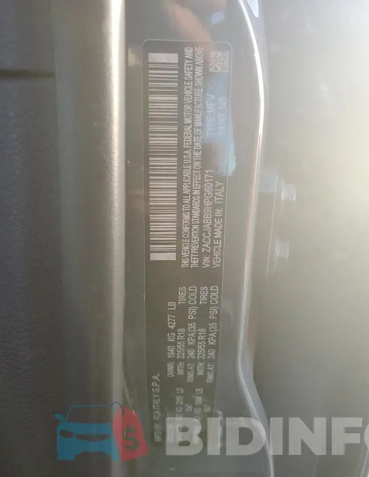 ZACCJABB9HPG60171 Photo# 13