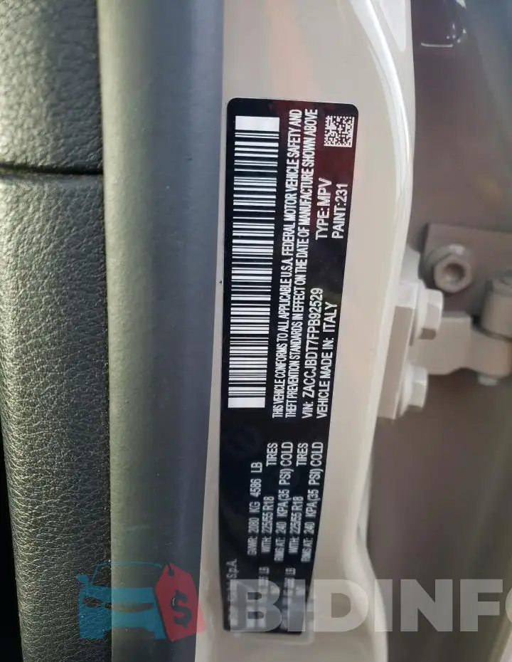 ZACCJBDT7FPB92529 Photo# 13