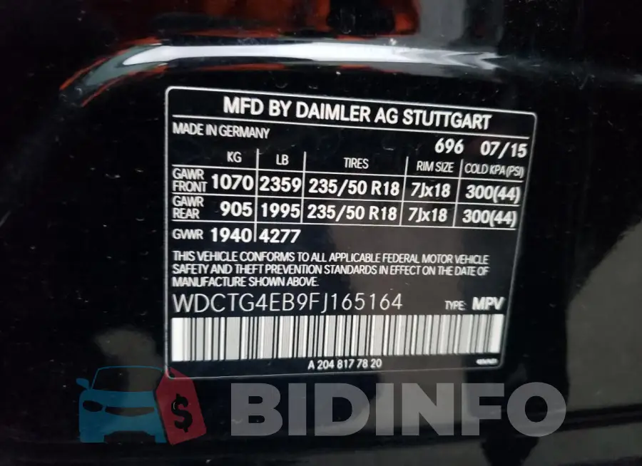 WDCTG4EB9FJ165164 Photo# 12