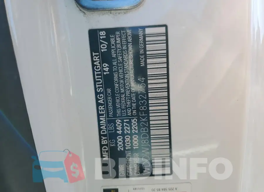 WDDWJ8DB2KF832754 Photo# 13