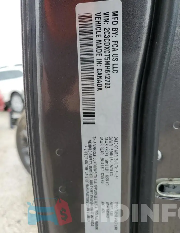 2C3CDXCT5MH612703 Photo# 13