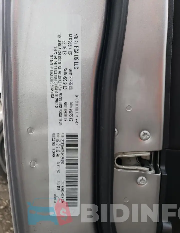 2C3CDXHG3JH125426 Photo# 13