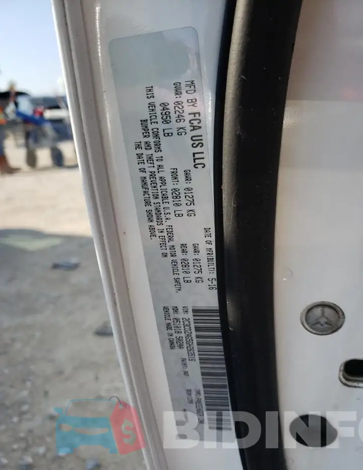2C3CDZAG5GH263516 Photo# 12