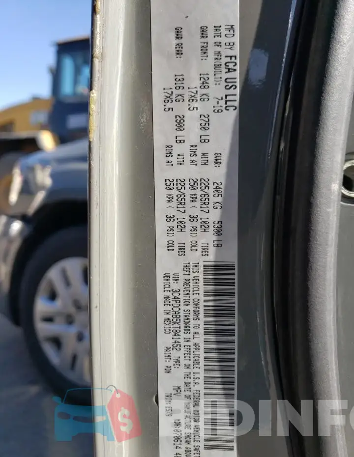 3C4PDCAB5KT841452 Photo# 13