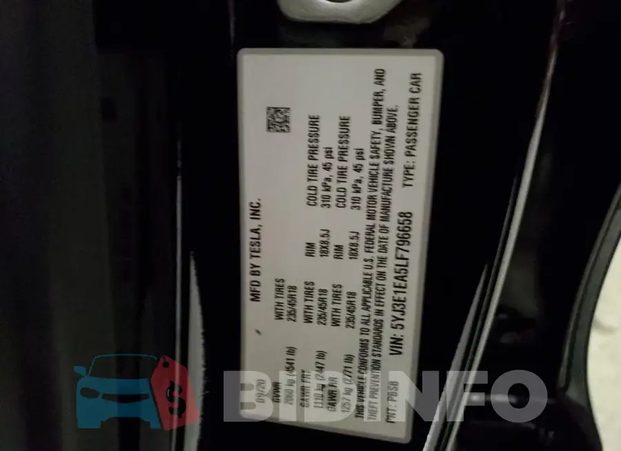 5YJ3E1EA5LF796658 Photo# 12