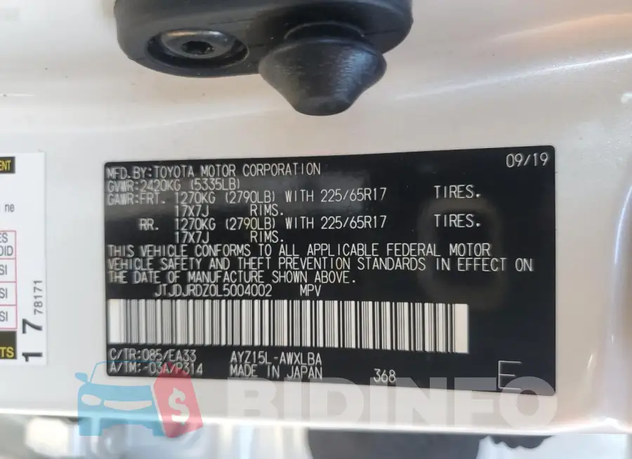 JTJDJRDZ0L5004002 Photo# 12