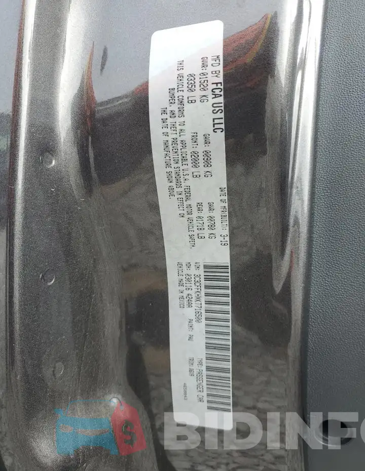 3C3CFFKHXKT716500 Photo# 12