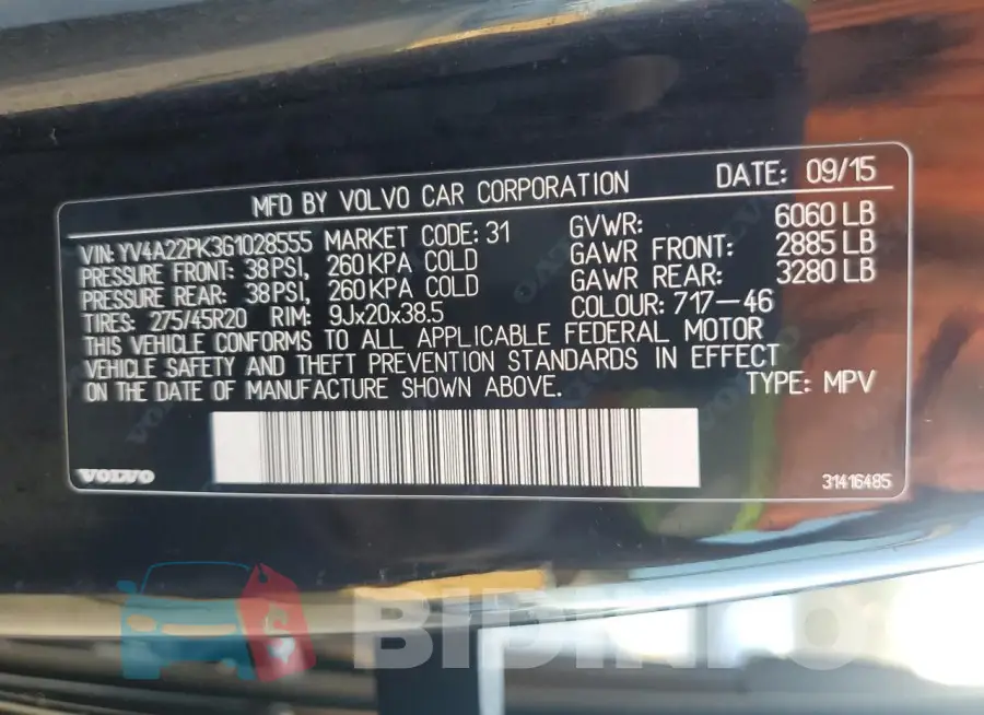 YV4A22PK3G1028555 Photo# 13