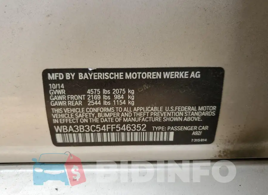 WBA3B3C54FF546352 Photo# 12