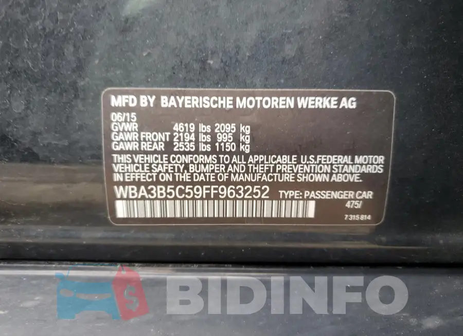 WBA3B5C59FF963252 Photo# 12