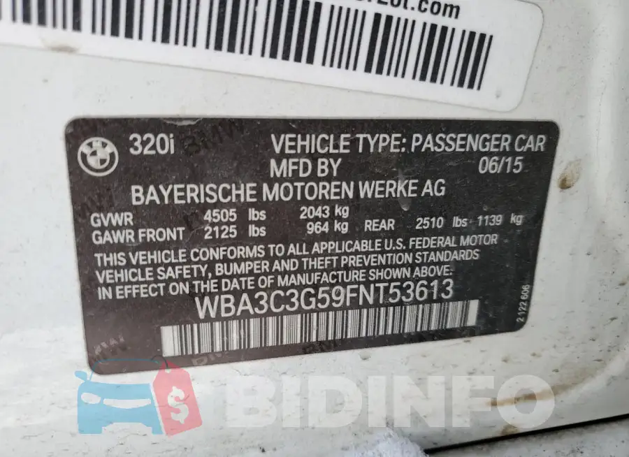 WBA3C3G59FNT53613 Photo# 12
