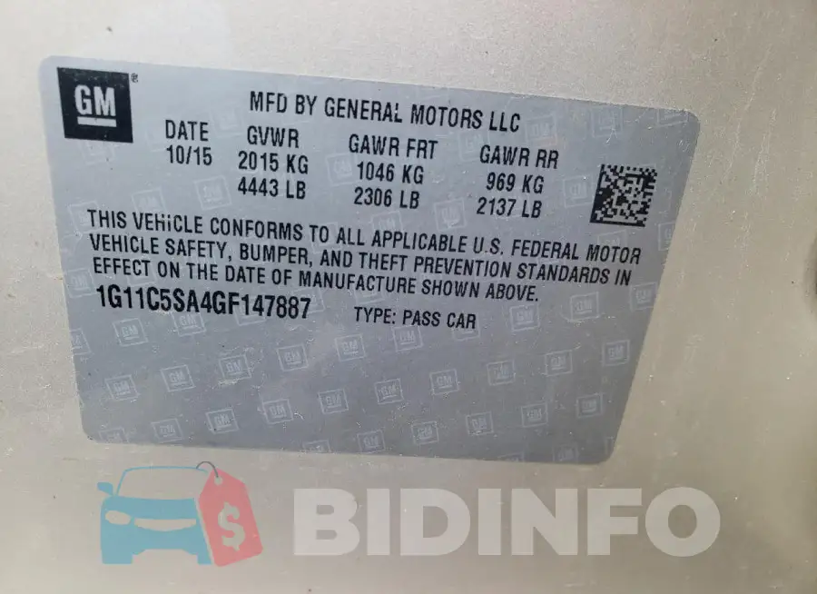 1G11C5SA4GF147887 Photo# 13