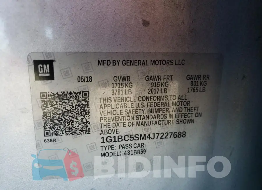 1G1BC5SM4J7227688 Photo# 12