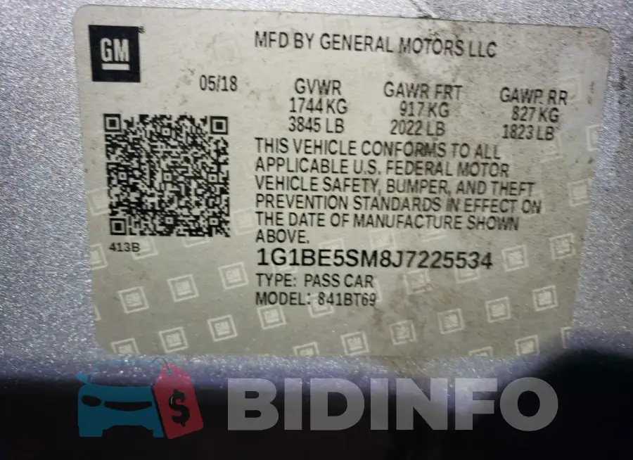 1G1BE5SM8J7225534 Photo# 12