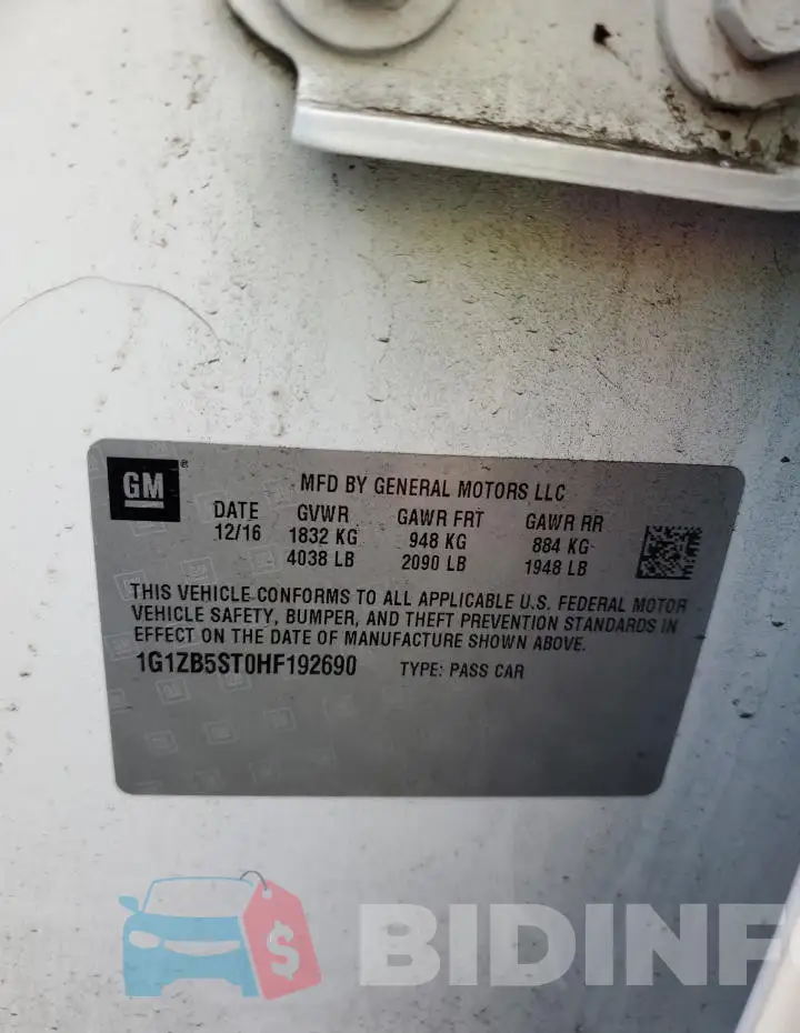 1G1ZB5ST0HF192690 Photo# 12