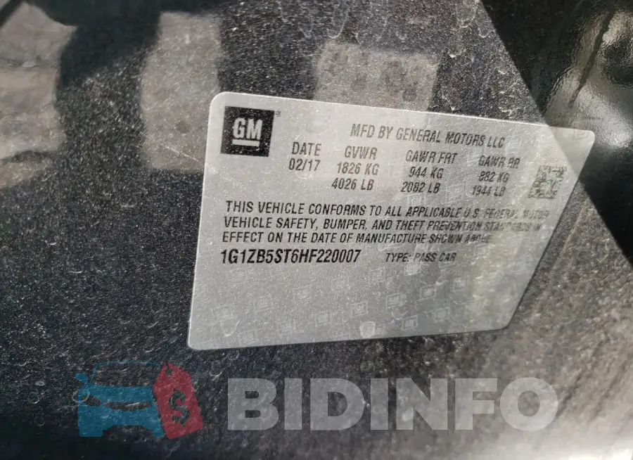 1G1ZB5ST6HF220007 Photo# 12